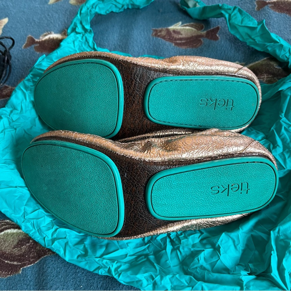 Tieks Rose Gold Glam Ballet Flat Sz 9 - Picture 6 of 7